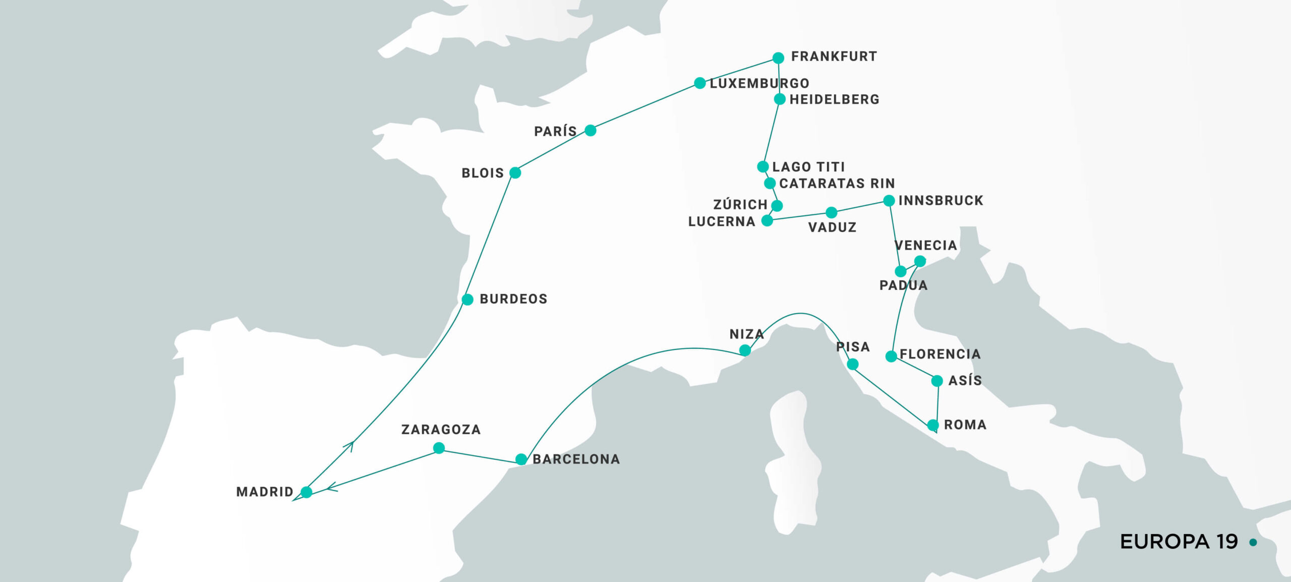 Mapa del EUROPA 19 (2025-2026)